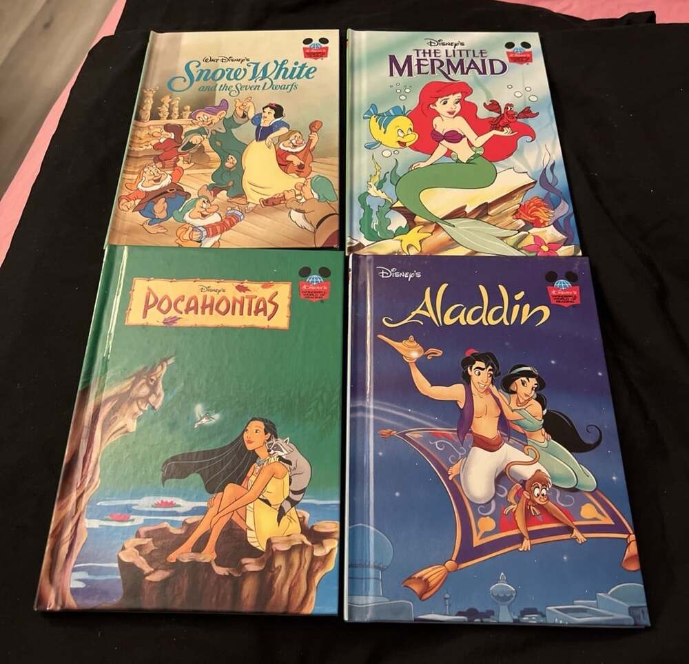 Disney's Wonderful World of Reading Hardcover Snow White Aladdin Pocahontas (4)